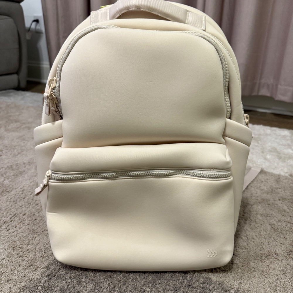 All in Motion Water Repellent Laptop Backpack Cream Beige 15in Laptop Sleeve NWT